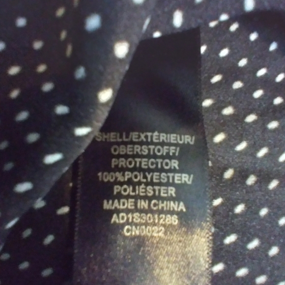 NWT Adrianna Papell Black and White Polka Dot Sleeveless Top Tie Front Size L - Picture 8 of 11